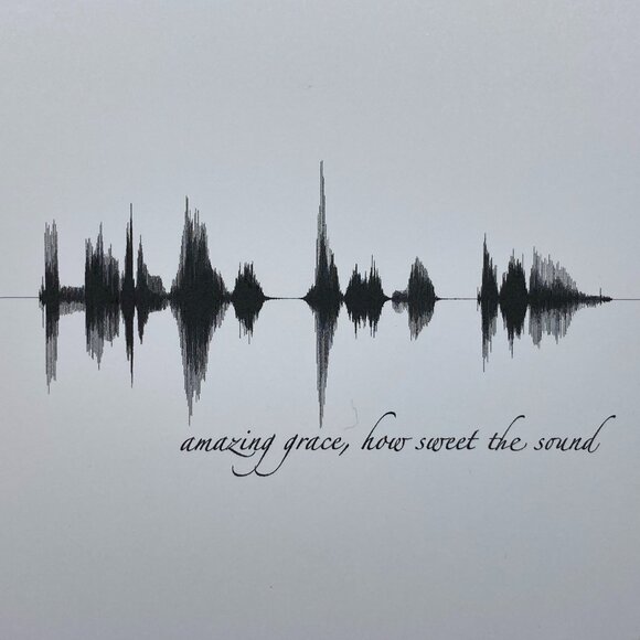 Amazing Grace, How Sweet The Sound Soundwave Wall Art - Premade - Picture 2 of 4